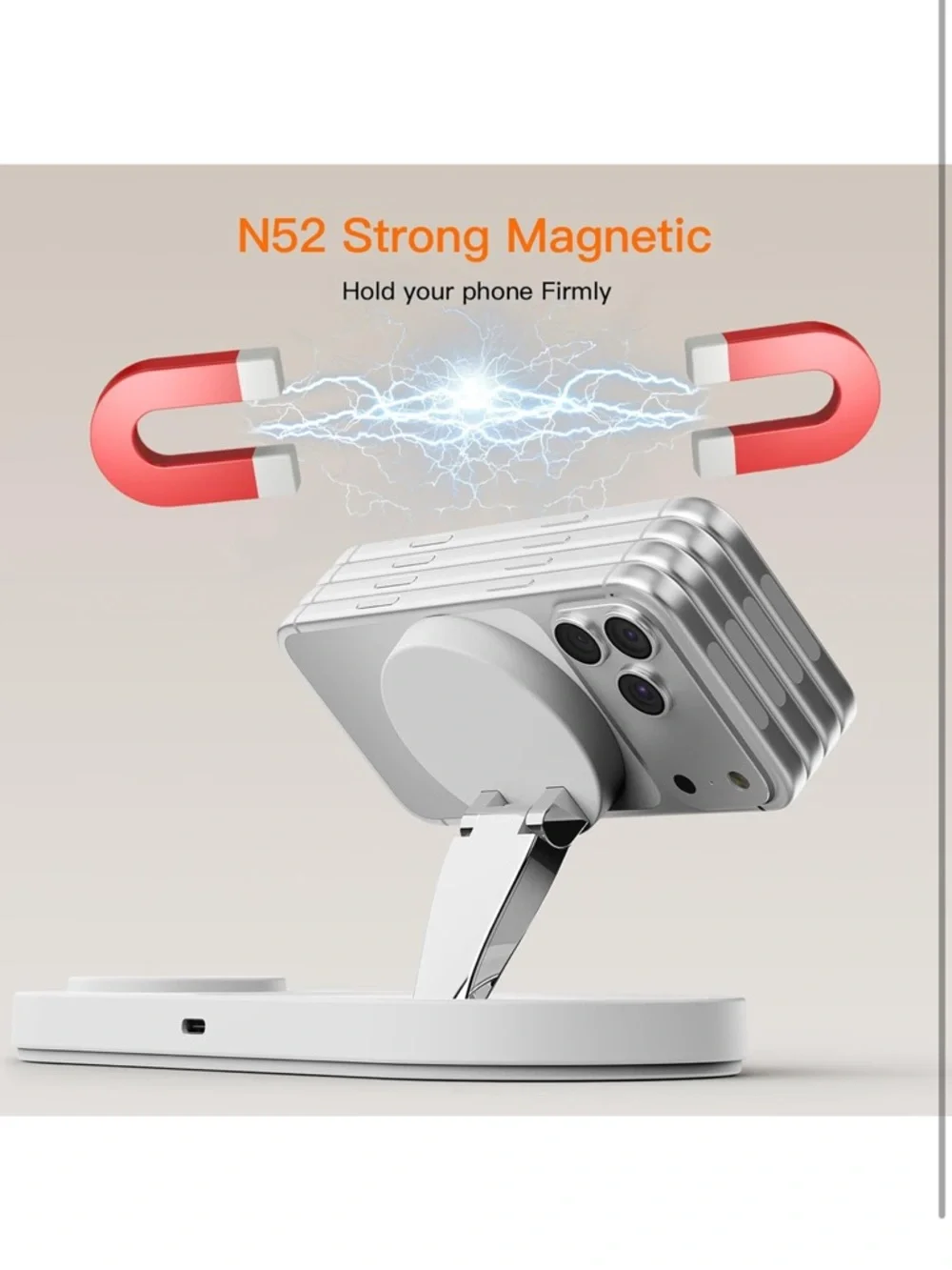 3-in-1 Wireless Charging Station for apple mag-safe charger stand